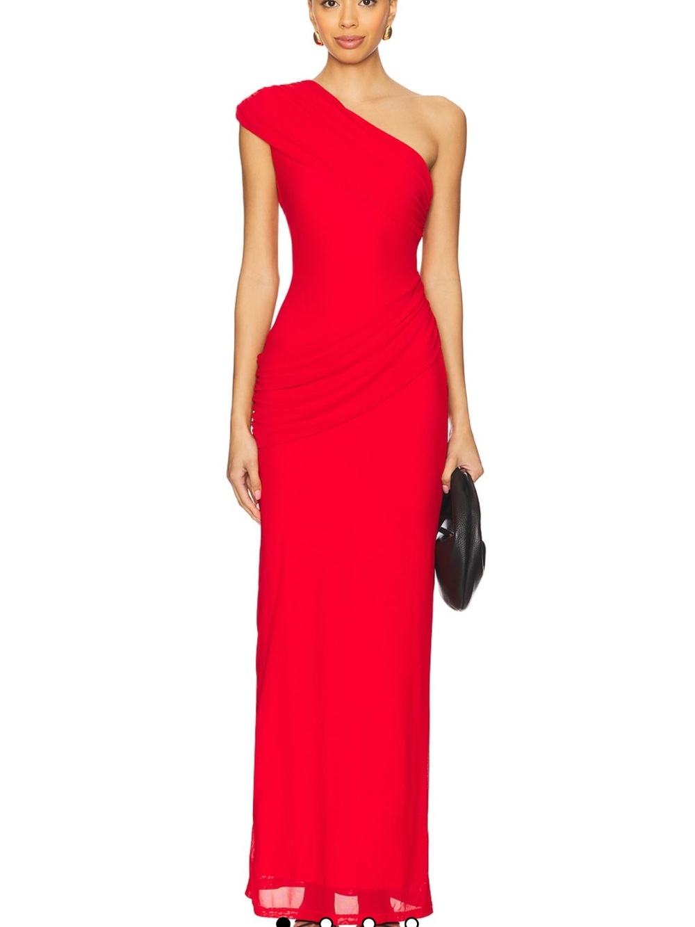 superdown One-Shoulder Red Evening Dress